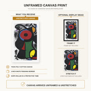 Joan Miro - Personnage Fascinant - canvas print combined product and display infographic frame and bars not included