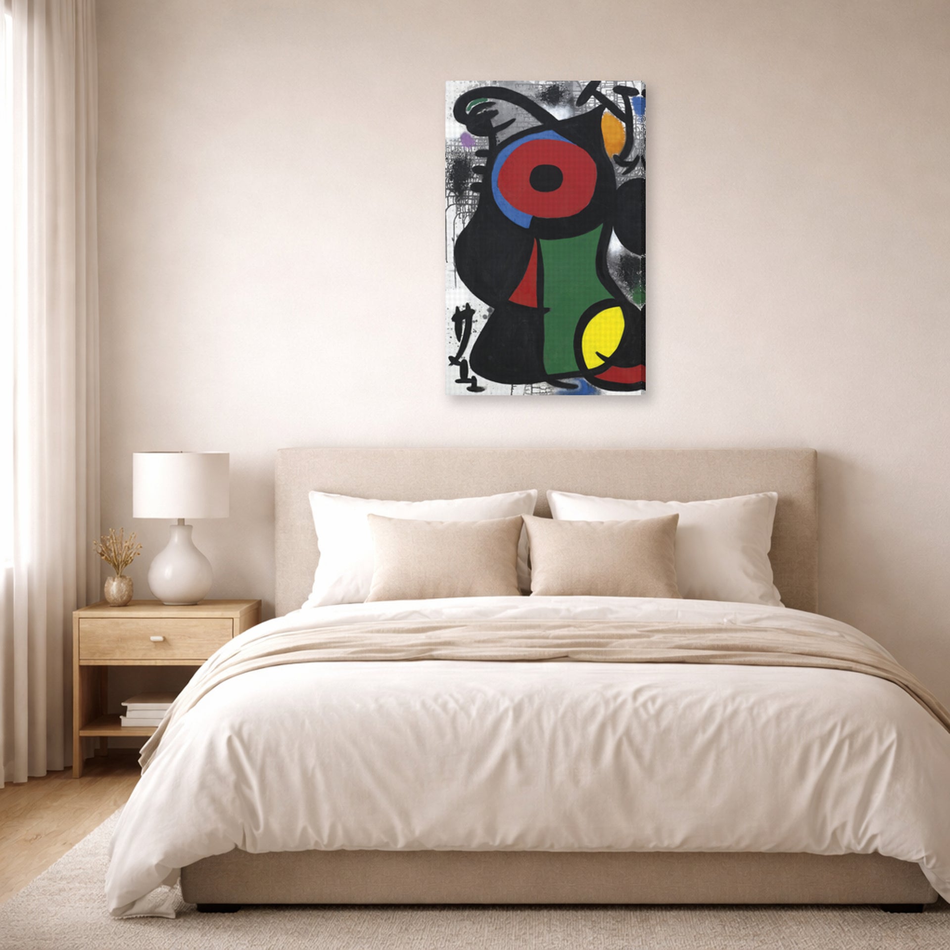 Joan Miro - Personnage Fascinant - gallery wrap lifestyle bedroom