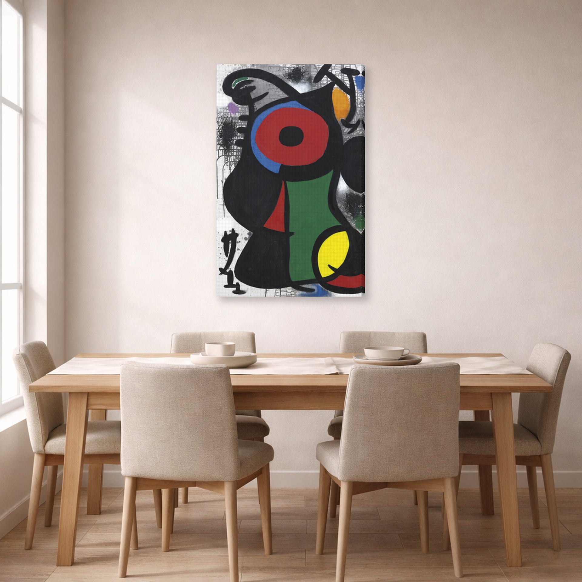 Joan Miro - Personnage Fascinant - gallery wrap lifestyle dining