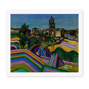 Joan Miró's 'Prades, the Village' painting reproduced as a rolled canvas print