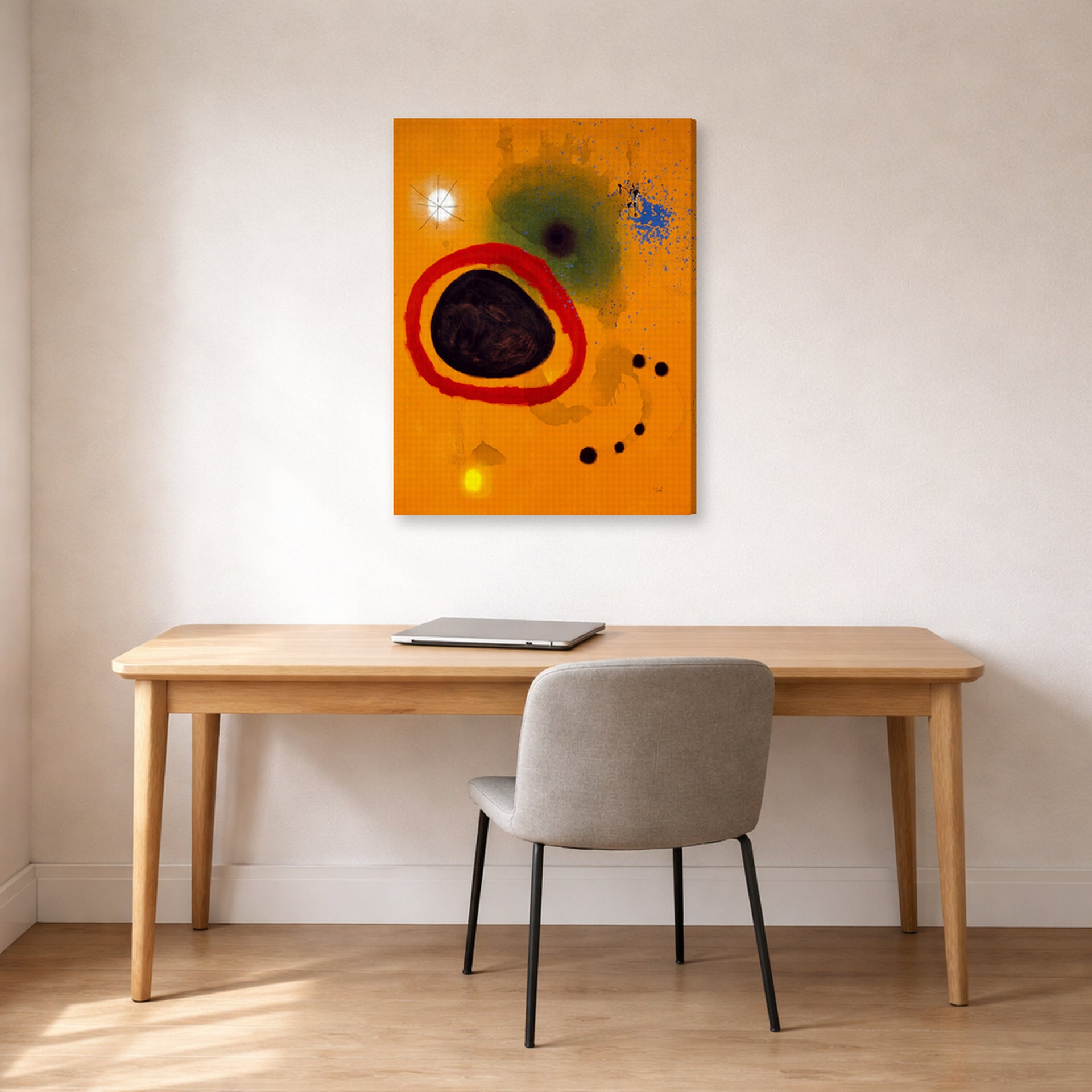 Joan Miro - Red Circle Star - gallery wrap lifestyle office