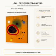 Joan Miro - Red Circle Star - gallery wrap product details infographic