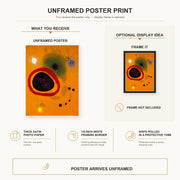 Joan Miro - Red Circle Star - poster print combined product and display infographic