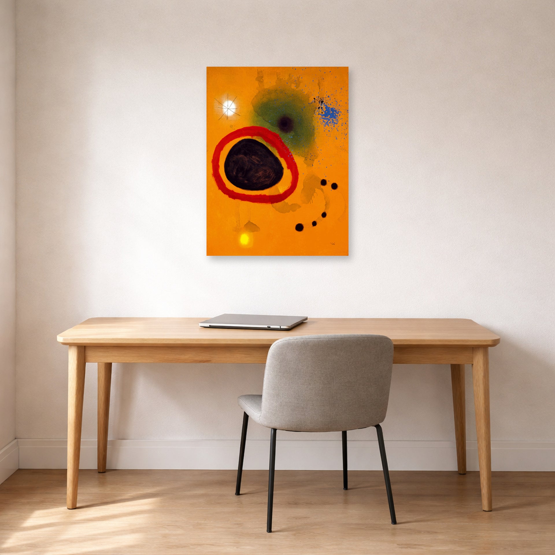 Joan Miro - Red Circle Star - poster print lifestyle office unframed