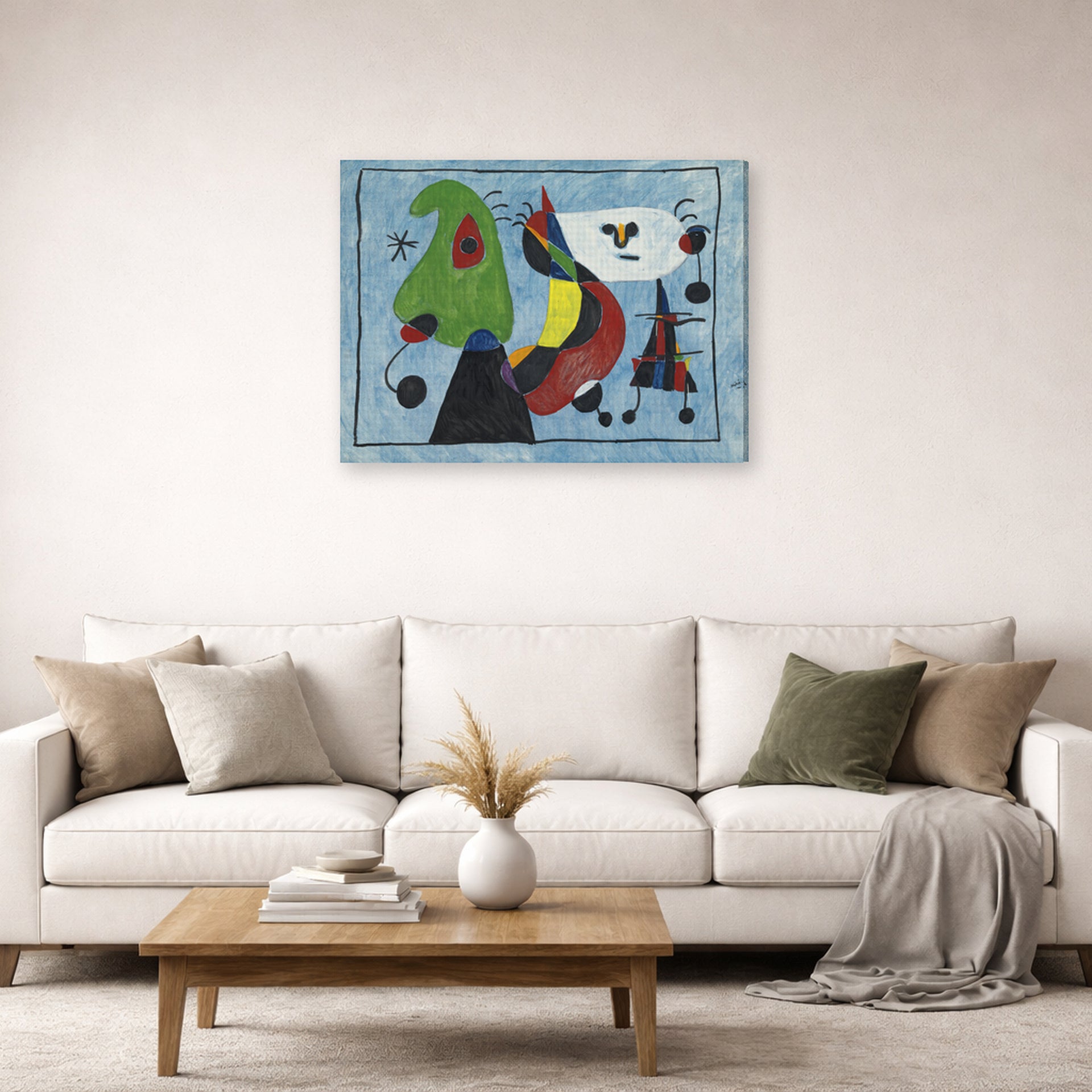 Joan Miro - Sans Titre, (1947) - Joan Miro Sans Titre 1947 gallery wrap lifestyle living room 2