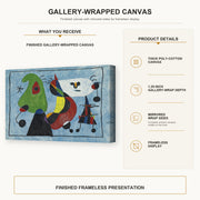 Joan Miro - Sans Titre, (1947) - Joan Miro Sans Titre 1947 gallery wrap product details infographic