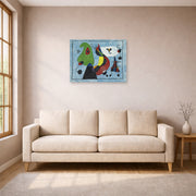 Joan Miro - Sans Titre, (1947) - Joan Miro Sans Titre 1947 poster print lifestyle living room 1 unframed