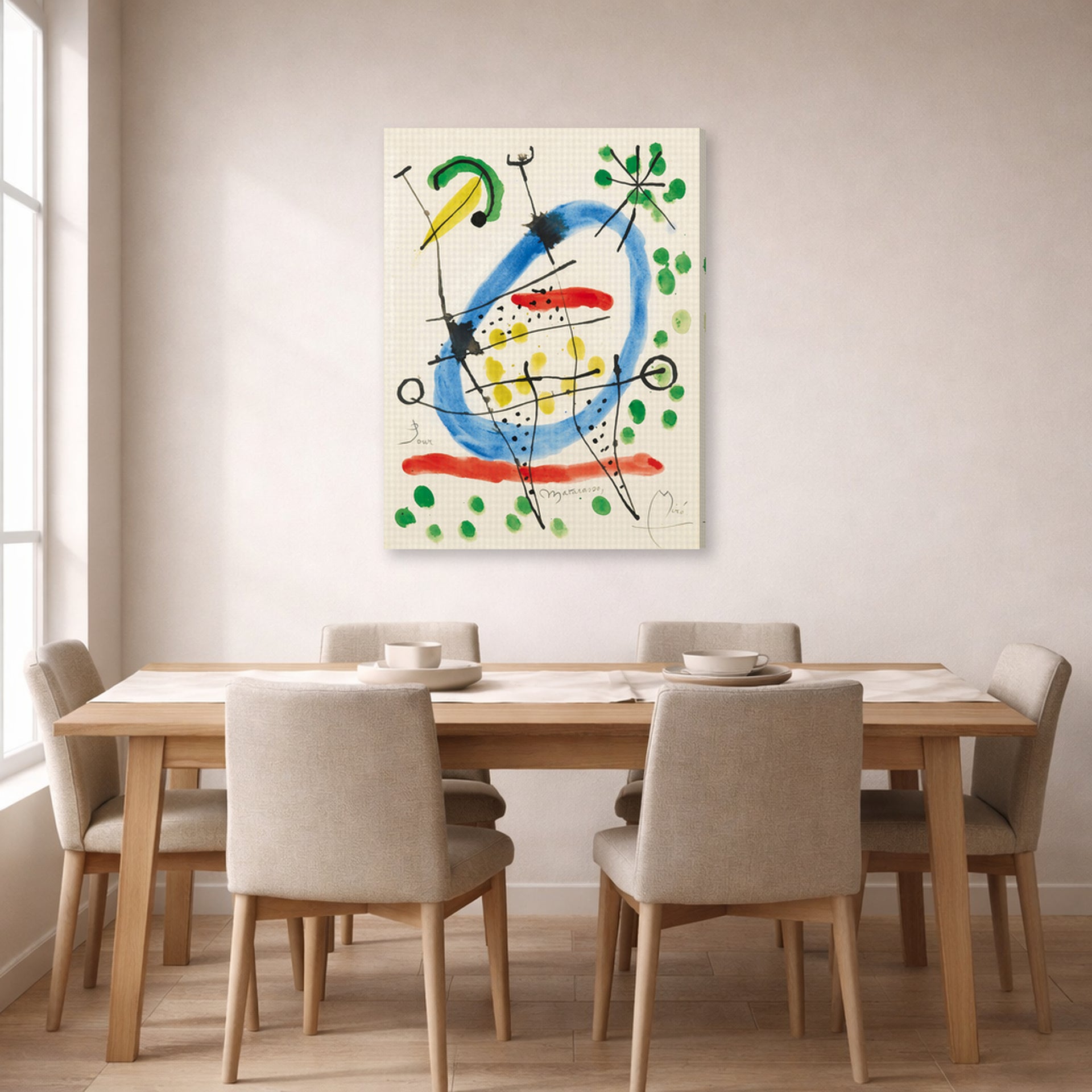 Joan Miro - Sans Titre - gallery wrap lifestyle dining
