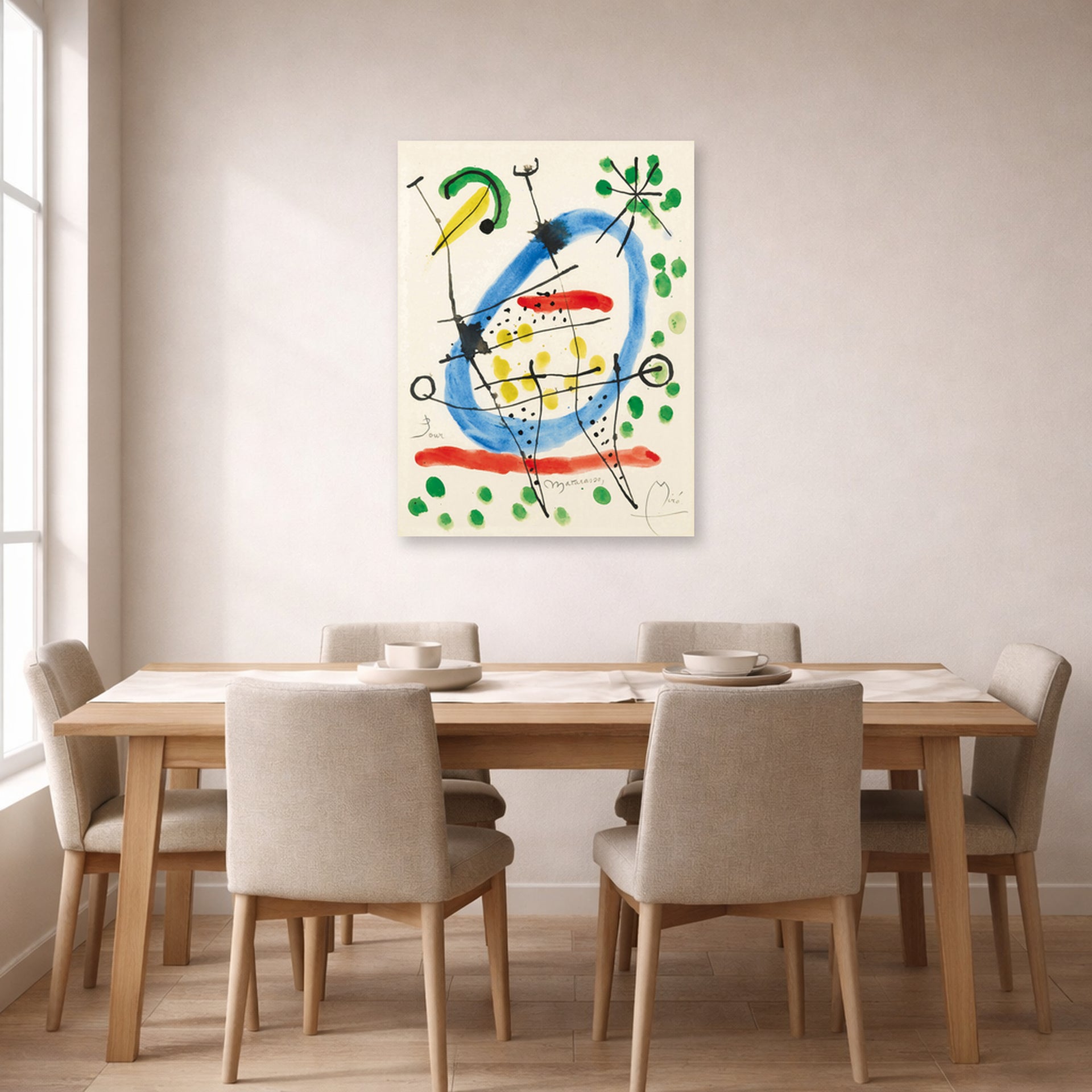 Joan Miro - Sans Titre - poster print lifestyle dining unframed