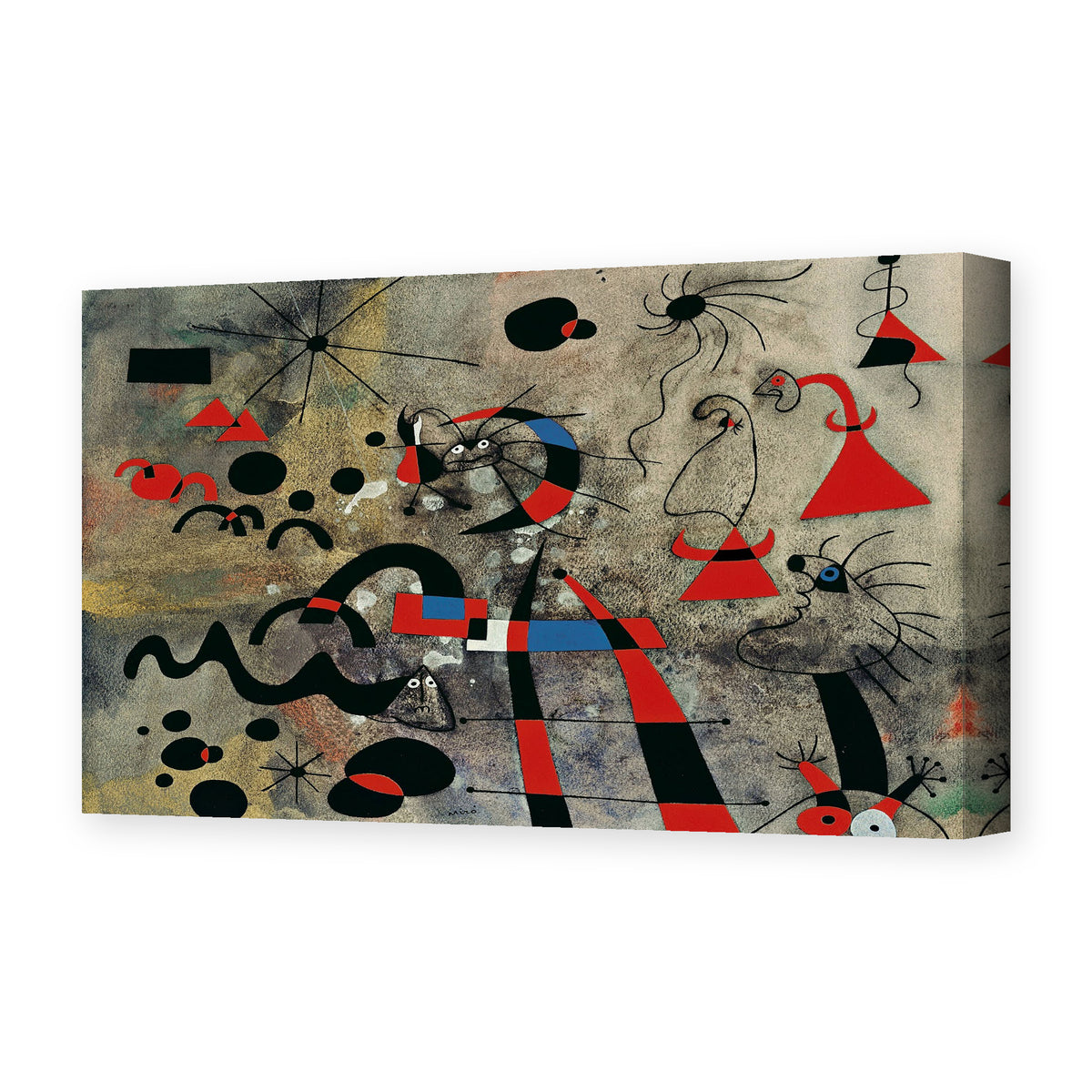 Joan Miró's 'The Escape Ladder' painting reproduced as a gallery-wrapped canvas print