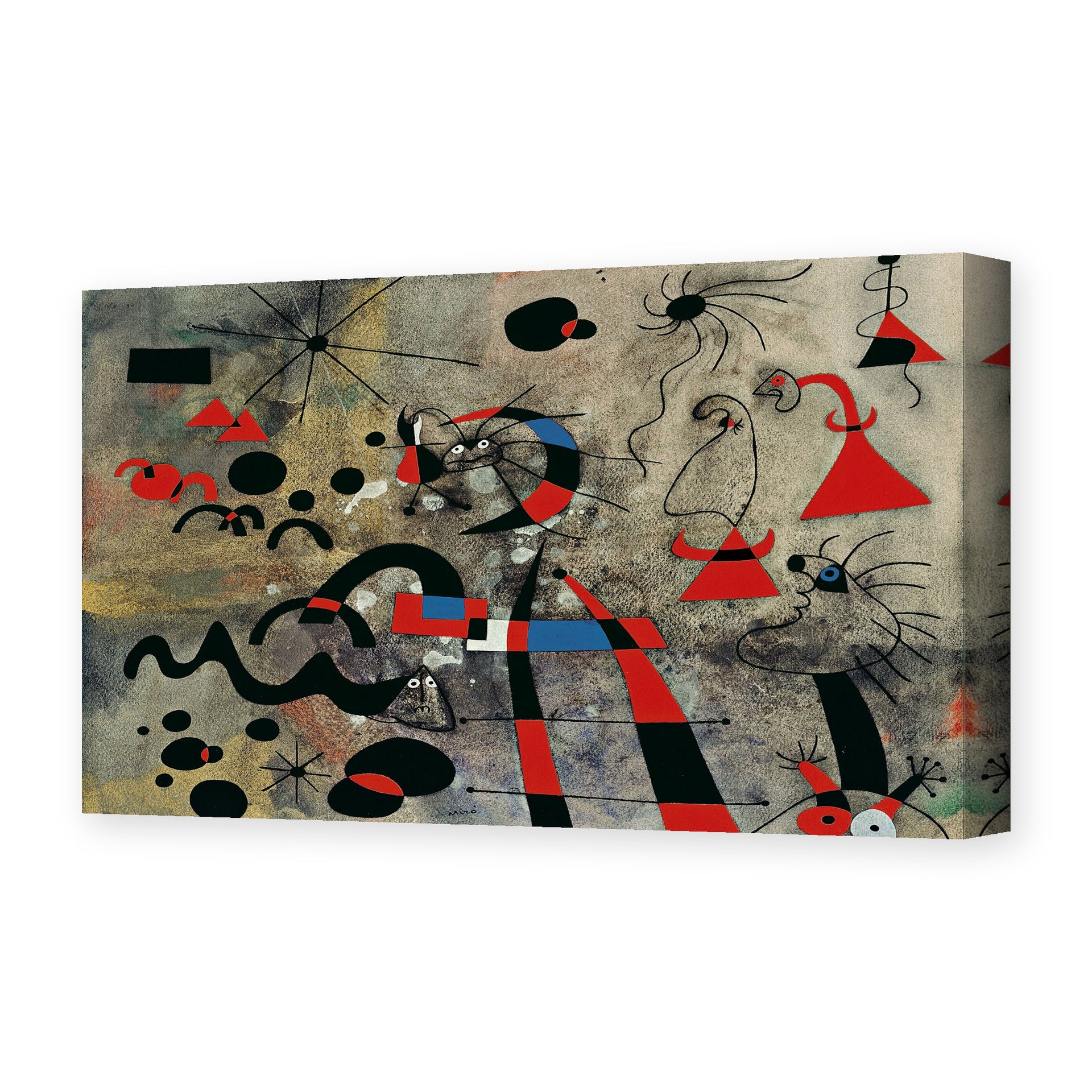 Joan Miró's 'The Escape Ladder' painting reproduced as a gallery-wrapped canvas print