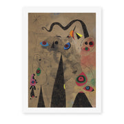 Joan Miró's 'The Poppy Serpent Dragging on a Field of Violets Populated by Mourning Lizards' painting reproduced as a rolled canvas print