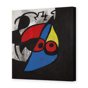 Joan Miró's 'Woman, Bird' painting reproduced as a gallery-wrapped canvas print