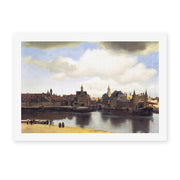 Johannes Vermeer's 'View of Delft' painting reproduced as a rolled canvas print