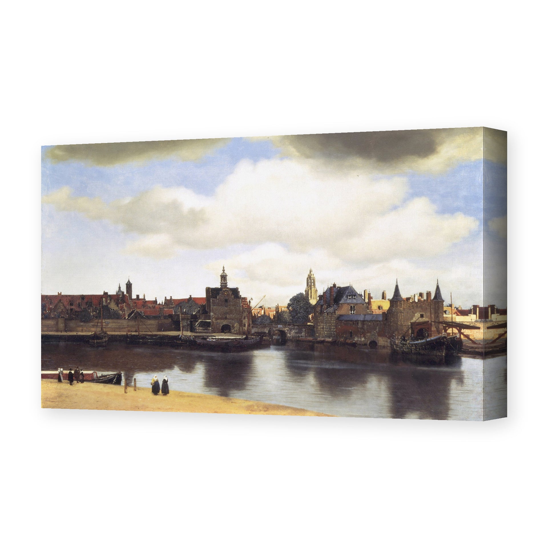 Johannes Vermeer's 'View of Delft' painting reproduced as a gallery-wrapped canvas print