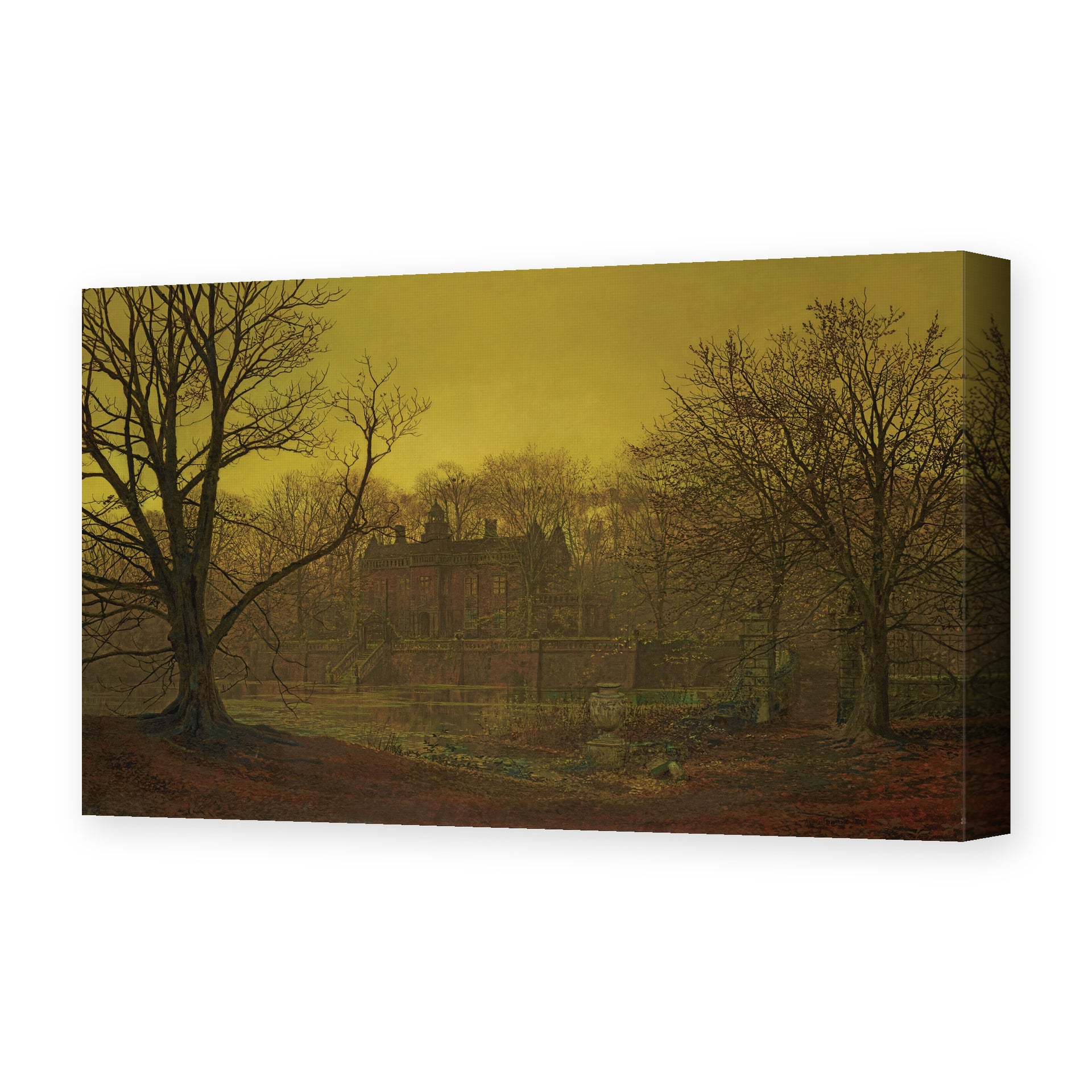 John Atkinson Grimshaw's 'A Yorkshire home' painting reproduced as a gallery-wrapped canvas print