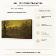 John Atkinson Grimshaw - A Yorkshire home gallery wrap canvas construction and hanging details infographic