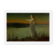 John Atkinson Grimshaw's 'Ariadne at Naxos' painting reproduced as a rolled canvas print