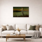 Gallery-wrapped canvas print of John Atkinson Grimshaw's 'Ariadne at Naxos' displayed on a wall in a living room