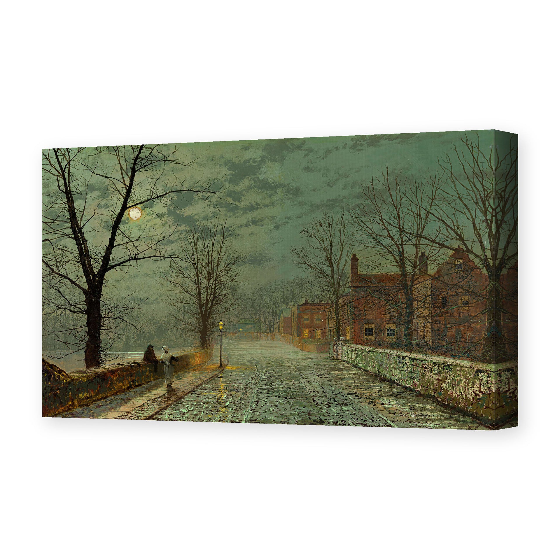 John Atkinson Grimshaw's 'Bonchurch Isle of Wight' painting reproduced as a gallery-wrapped canvas print