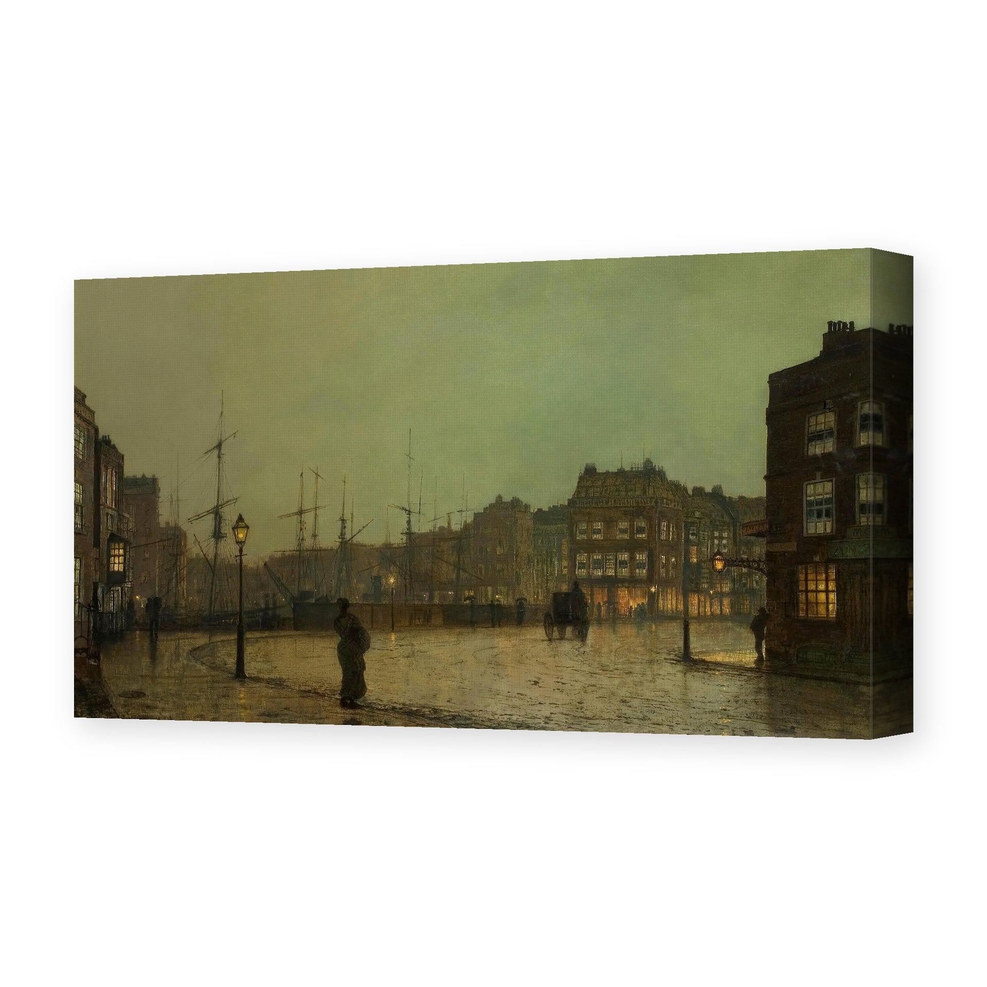 John Atkinson Grimshaw's 'Greenock' painting reproduced as a gallery-wrapped canvas print