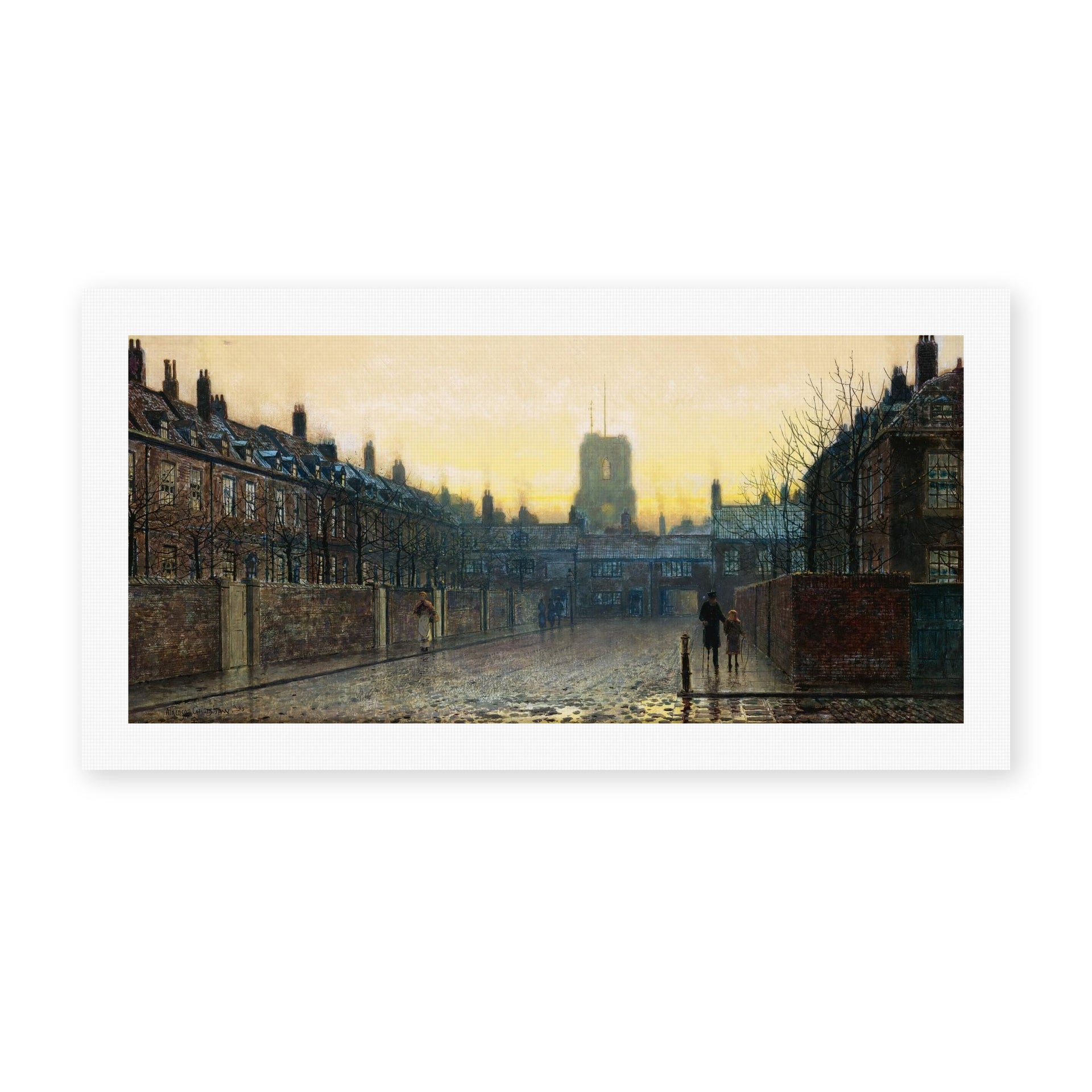 John Atkinson Grimshaw's 'Old Chelsea' painting reproduced as a rolled canvas print