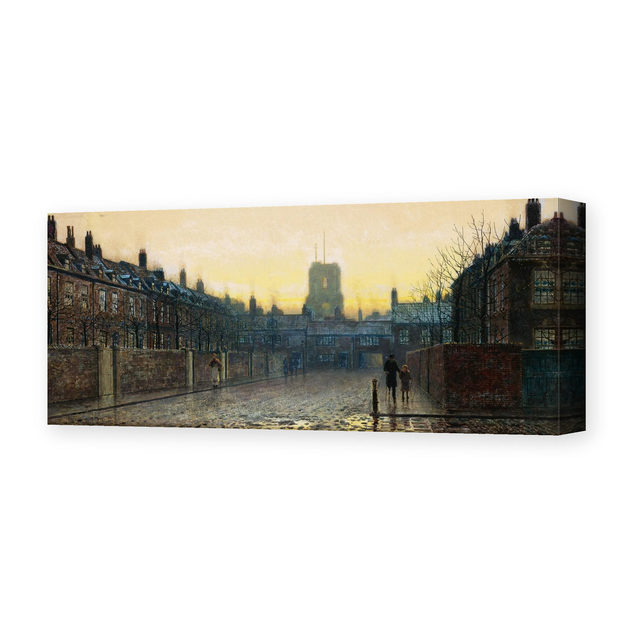 John Atkinson Grimshaw's 'Old Chelsea' painting reproduced as a gallery-wrapped canvas print