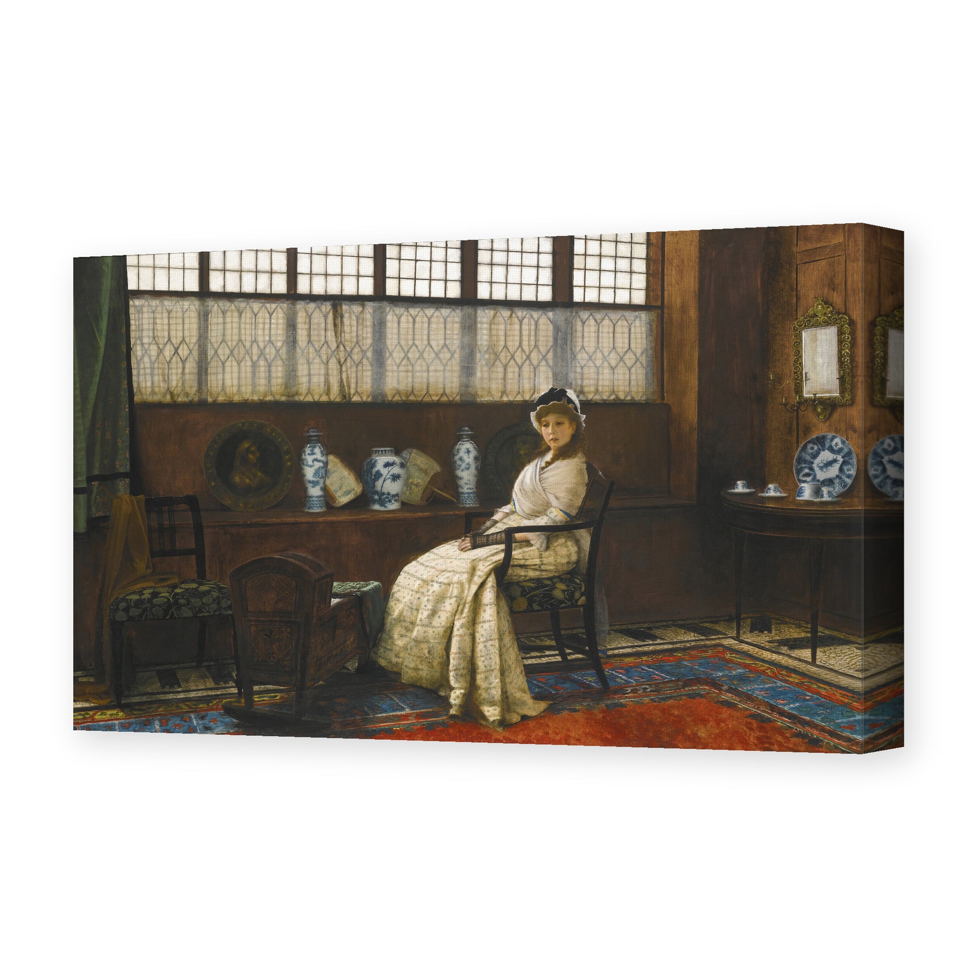 John Atkinson Grimshaw's 'The Cradle Song' painting reproduced as a gallery-wrapped canvas print