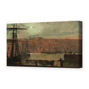 John Atkinson Grimshaw's 'Whitby from Station Quary' painting reproduced as a gallery-wrapped canvas print
