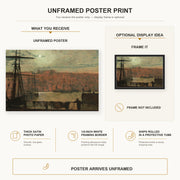 John Atkinson Grimshaw - Whitby from Station Quary poster print size comparison and framing display infographic