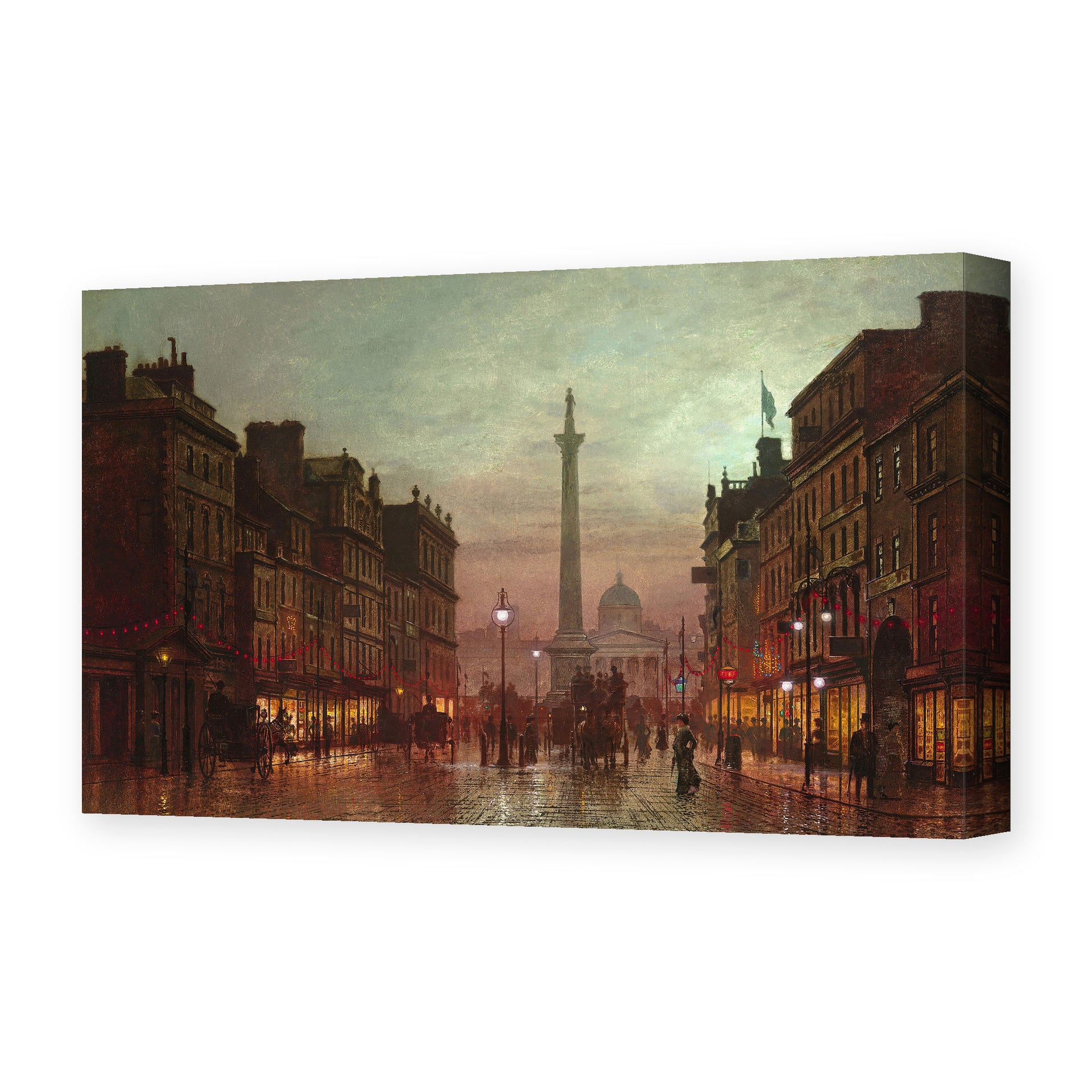 John Atkinson Grimshaw's 'Whitehall' painting reproduced as a gallery-wrapped canvas print