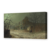 John Atkinson Grimshaw's 'Yew Court Scalby' painting reproduced as a gallery-wrapped canvas print