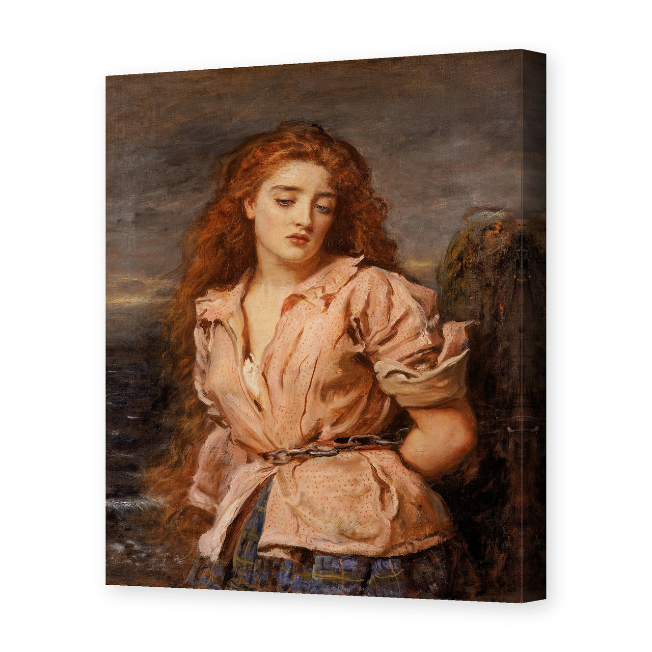 John Everett Millais's 'The Martyr of the Solway' painting reproduced as a gallery-wrapped canvas print