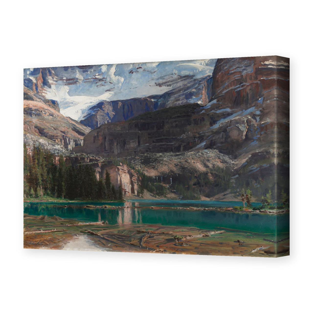 John Singer Sargent's 'Lake O'Hara' painting reproduced as a gallery-wrapped canvas print