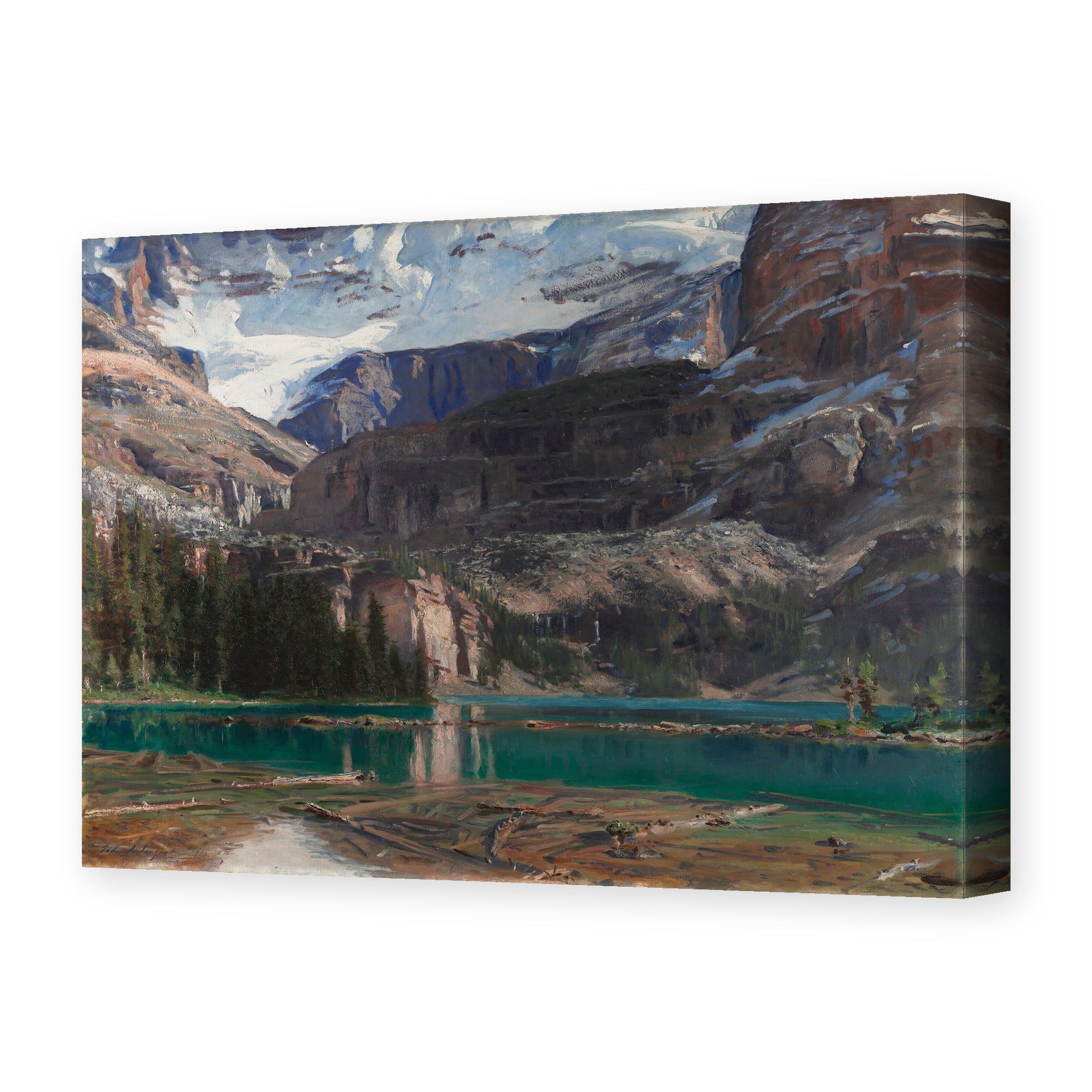 John Singer Sargent's 'Lake O'Hara' painting reproduced as a gallery-wrapped canvas print