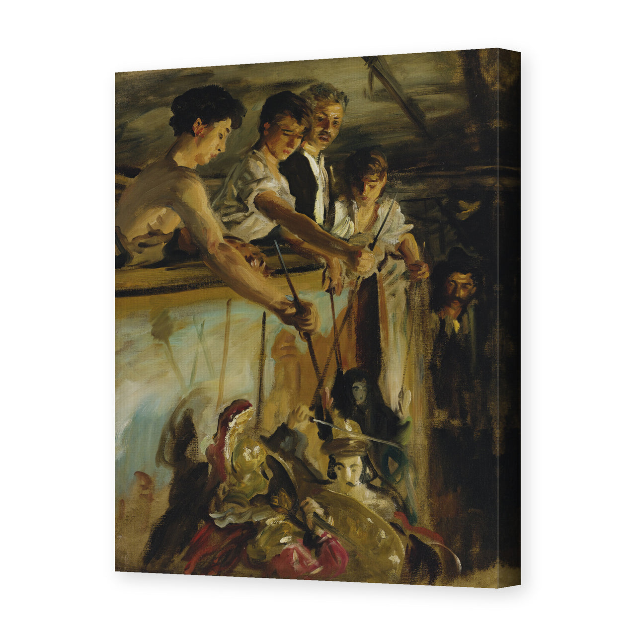 John Singer Sargent's 'Marionettes' painting reproduced as a gallery-wrapped canvas print