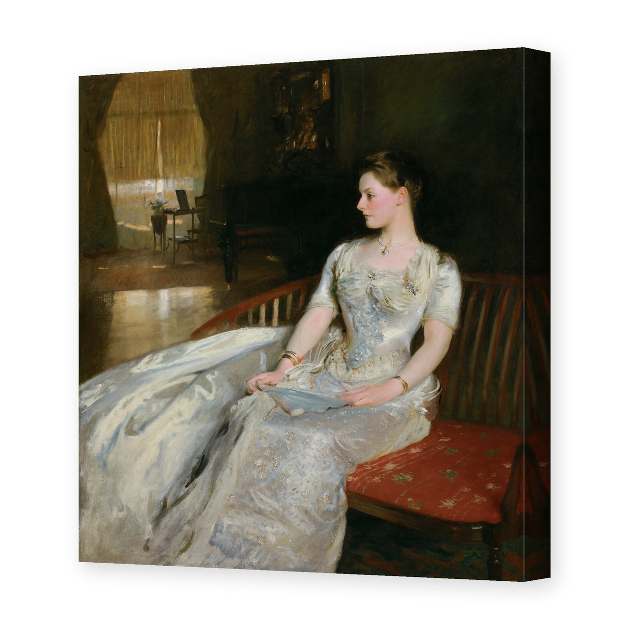 John Singer Sargent's 'Mrs Cecil Wade' painting reproduced as a gallery-wrapped canvas print