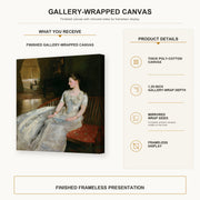 John Singer Sargent - Mrs Cecil Wade gallery wrap canvas construction and hanging details infographic