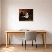 Gallery-wrapped canvas print of John Singer Sargent's Pailleron Children displayed on a wall in an office
