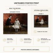John Singer Sargent - Pailleron Children poster print size comparison and framing display infographic