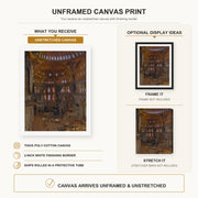 John Singer Sargent - Santa Sofia canvas print size comparison and framing display infographic
