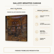 John Singer Sargent - Santa Sofia gallery wrap canvas construction and hanging details infographic
