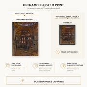 John Singer Sargent - Santa Sofia poster print size comparison and framing display infographic