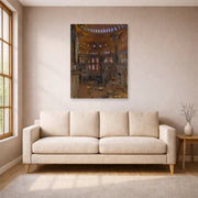 Unframed poster print of John Singer Sargent's Santa Sofia displayed on a wall in a living room