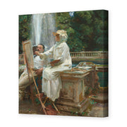 John Singer Sargent's 'The Fountain' painting reproduced as a gallery-wrapped canvas print