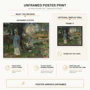 John Singer Sargent - The Sketchers poster print size comparison and framing display infographic