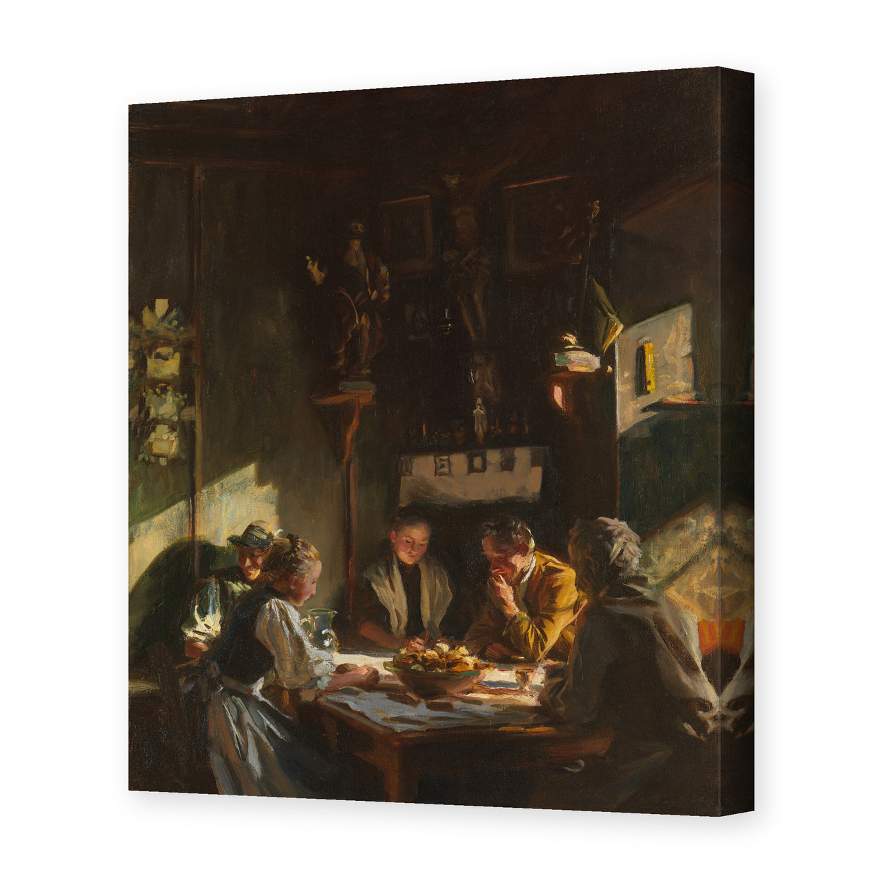 John Singer Sargent's 'Tyrolese Interior' painting reproduced as a gallery-wrapped canvas print