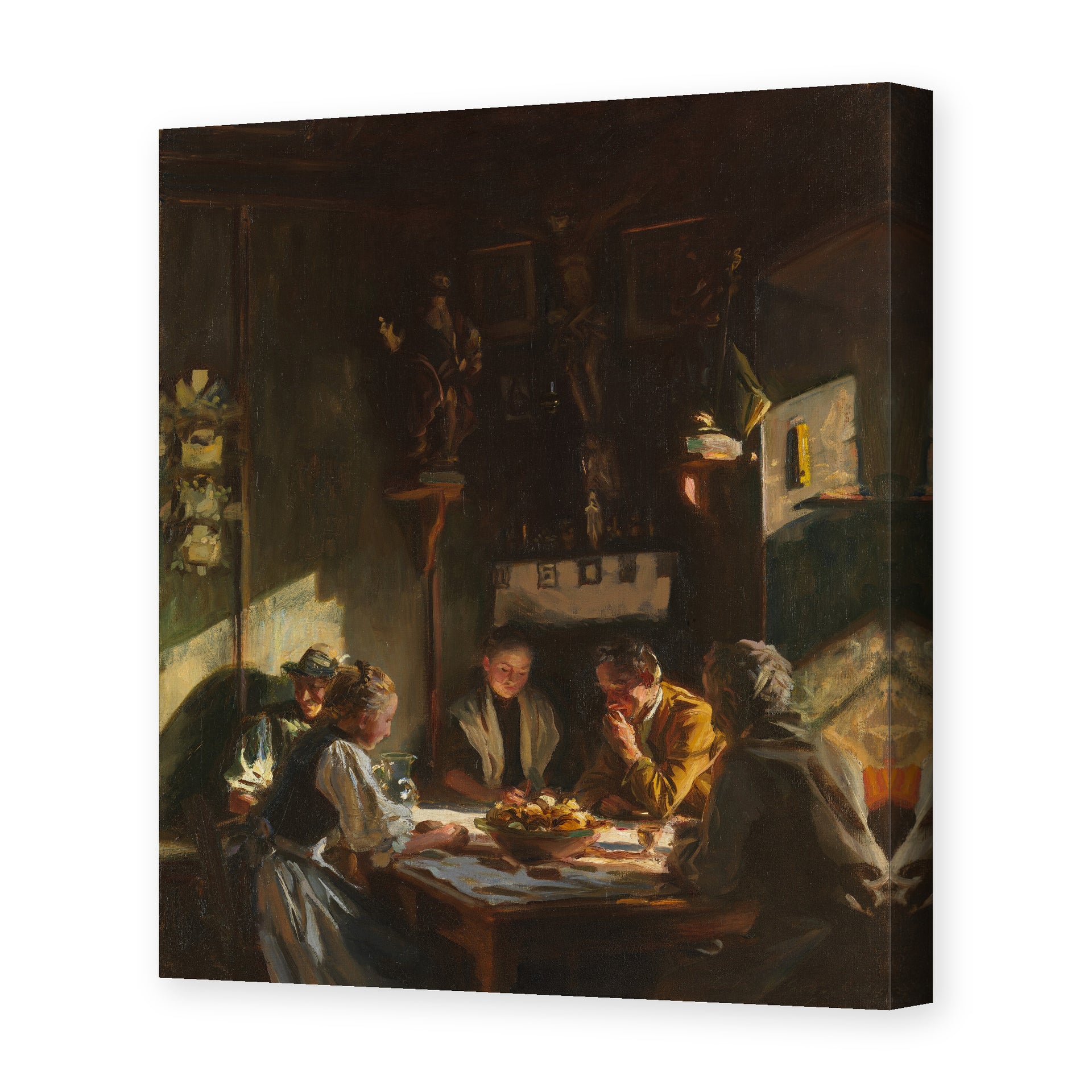 John Singer Sargent's 'Tyrolese Interior' painting reproduced as a gallery-wrapped canvas print