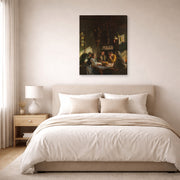 Gallery-wrapped canvas print of John Singer Sargent's Tyrolese Interior displayed on a wall in a bedroom