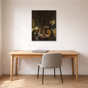 Gallery-wrapped canvas print of John Singer Sargent's Tyrolese Interior displayed on a wall in an office